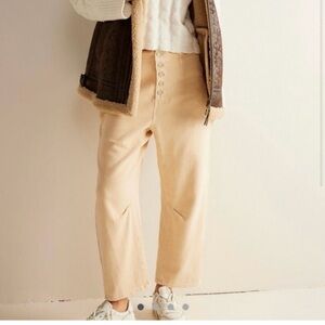 We The Free Cream Wide Leg Jeans